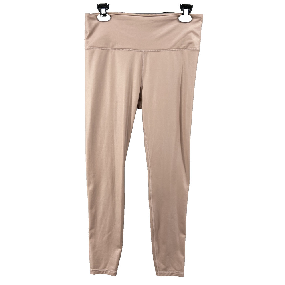 Athleta Leggings Womens Sz M Elation Shimmer Tight Powervita Blush Pink